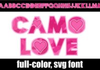 Camo Love Font - Featured Image