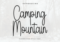 Camping Mountain Font - Featured Image