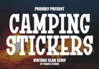 Camping Stickers Font - Featured Image