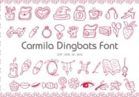 Carmila Dingbats Font - Featured Image
