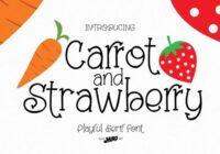 Carrot and Strawberry Font - Featured Image
