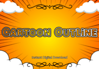 Cartoon Outline Font - Featured Image