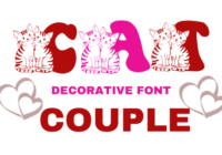 Cat Couple Font - Featured Image