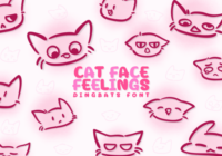 Cat Face Feelings Font - Featured Image