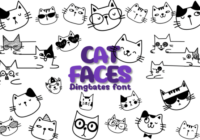 Cat Faces Font - Featured Image