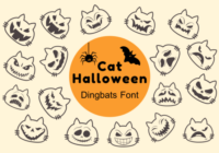 Cat Halloween Font - Featured Image