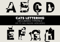 Cats Lettering Font - Featured Image