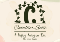 Cavallier Split Monogram Font - Featured Image