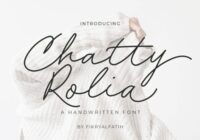 Chatty Rolia Font - Featured Image