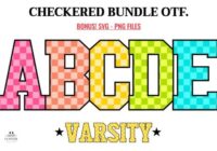 Checkered Back to School Font - Featured Image