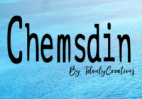 ChemsDin Font - Featured Image