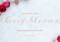 Cherry Blossom Script Font - Featured Image