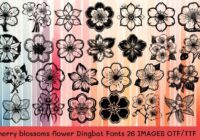 Cherry Blossoms Flower Font - Featured Image