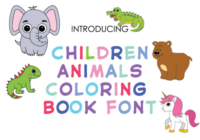 Children Animals Coloring Book Font - Featured Image