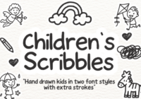 Children’s Scribbles Font - Featured Image