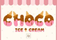 Chocolate Ice Cream Font - Featured Image
