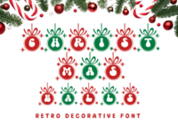 Christmas Balls Retro Font - Featured Image
