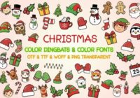 Christmas Color Dingbats Font - Featured Image