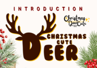 Christmas Cute Deer Font - Featured Image