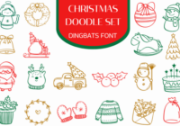 Christmas Doodle Set Font - Featured Image