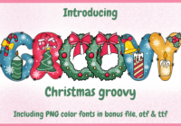 Christmas Groovy Font - Featured Image