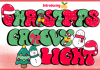 Christmas Groovy Light Font - Featured Image