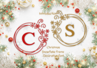 Christmas Snowflake Frame Font - Featured Image