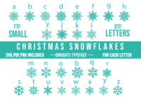 Christmas Snowflakes Font - Featured Image