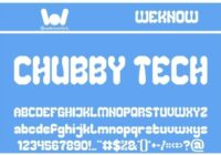 Chubby Tech Font - Featured Image