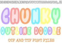 Chunky Outline Doodle Font - Featured Image