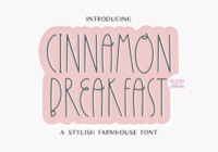 Cinnamon Breakfast Farmhouse Font - Featured Image