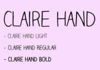 Claire Hand Font - Featured Image