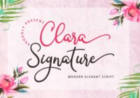 Clara Signature Font - Featured Image