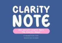 Clarity Note Font - Featured Image