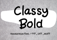 Classy Bold Font - Featured Image