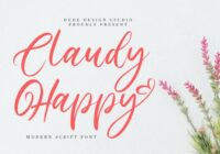 Claudy Happy Font - Featured Image
