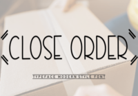 Close Order Font - Featured Image