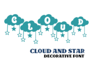 Cloud and Star Font - Featured Image