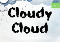 Cloudy Cloud Font - Featured Image