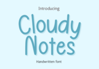 Cloudy Notes Font - Featured Image