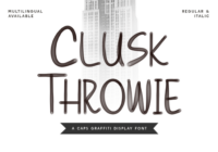 Clusk Throwie Font - Featured Image