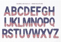 Colorful Usa Flag Font - Featured Image