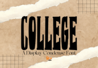 Condense College Font - Featured Image