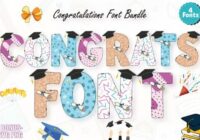 Congratulations Colorful Alphabets Font - Featured Image