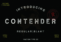 Contender Font - Featured Image