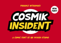 Cosmik Insident Font - Featured Image