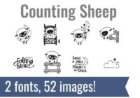 Counting Sheep Dingbats Font - Featured Image