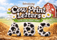 Cow Print Letters Font - Featured Image