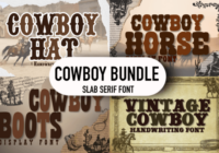 Cowboy Bundle Font - Featured Image