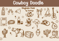 Cowboy Doodle Font - Featured Image